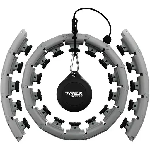 Хулахуп Trex Sport TX-010CHH массажный с утяжелителем серый