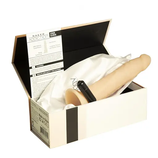 Фалоімітатор Naked Addiction – 9” Silicone Dual Density Bendable Dildo - Vanilla - фото 8