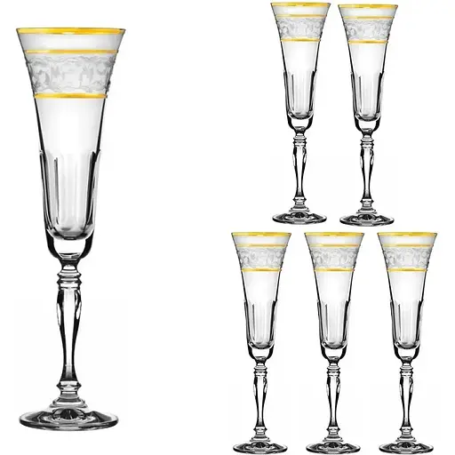 Набір келихів для шампанського Lora Камена 180 мл 6 шт. NGC141SETCHAMP-D