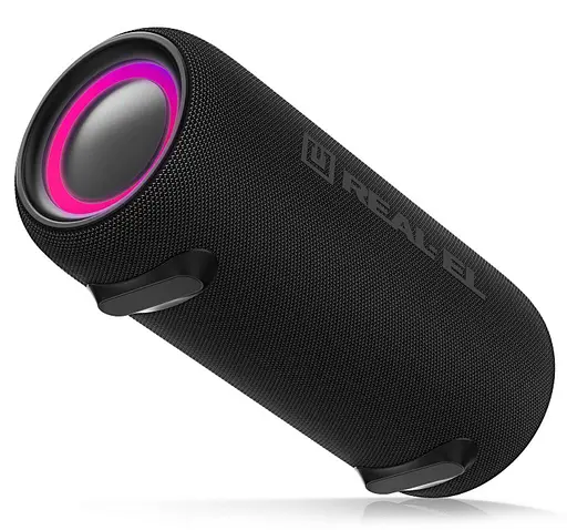 Портативна колонка Real-El RX725 15W Bluetooth TWS, RGB, Black - фото 3