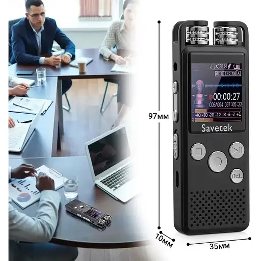 Диктофон Savetek GS-R07 для журналиста профессиональный цифровой 32 Гб памяти - фото 6