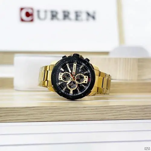 Наручний годинник чоловічий 8336 Gold-Black Curren acs0031456 - фото 4