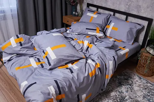 Комплект постільної білизни Moon&Star Полісатин Premium Marigold сімейний 2х143х210 см наволочки 4х50х70 см - фото 5