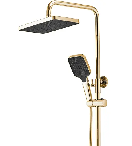 Душова система Rea Rob gold з термостатом та виливом REA-P6625, Золотий - фото 6