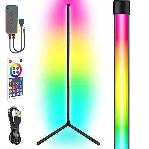 Підлогова кутова LED лампа RGB Magic 1 Bluetooth USB with app Black