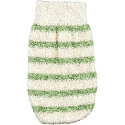 Перчатка банная массажная Titania бело-зеленая (9117)