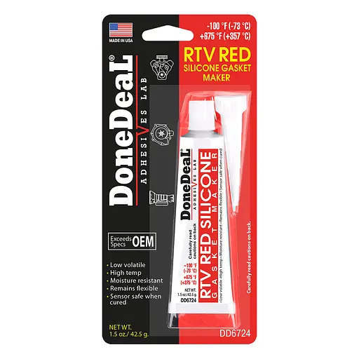Термостійкий червоний силіконовий формувач прокладок DoneDeal 42.5 г (DD6724)
