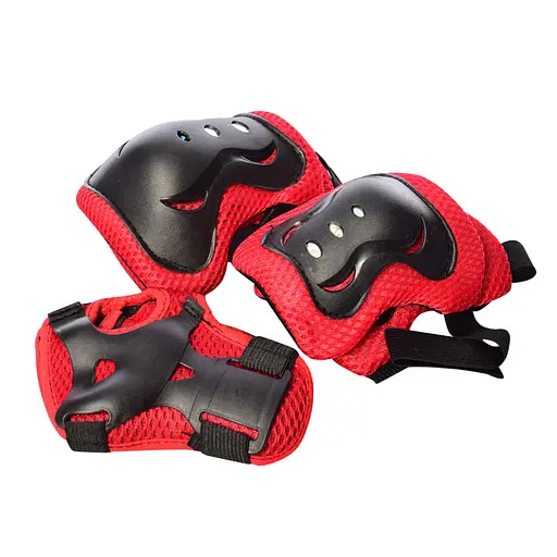 Дитячий захист MS 0338-1 для колін, ліктів, зап'ясть Червоний