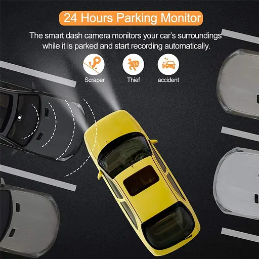 ORSKEY S900 Dash Cam 1080P Full HD Передняя и задняя двойная камера SD-карта в комплекте 170 Широкоугольный - фото 3