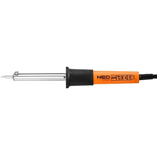 Паяльник електричний Neo Tools 40 Вт 450°C нікельована мідь (19-155)