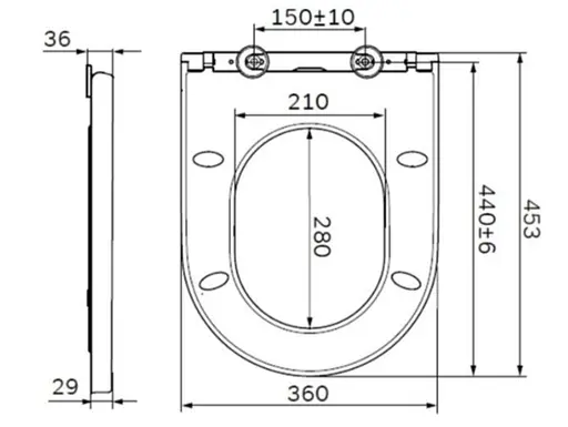Сиденье для приставного унитаза Am.Pm Inspire с микролифтом wrap-over белый C507854WH, Белый - фото 2