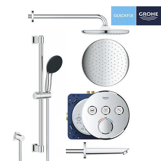 Душова система прихованого монтажу Grohe QuickFix Smartcontrol UA202801R3, Хром - фото 2