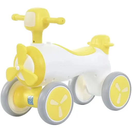 Яскрава каталка-толокар Bambi M 5854E: веселий старт для вашої дитини, білий з жовтим