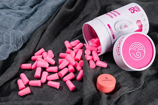 Пінні беруші для сну 50 пар HASPRO TUBE50 SNR 38 дБ Рожеві (1125-02) - фото 10