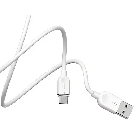 Кабель Borofone BX14 USB to Type-C 2.4A 1 м PVC TPE connectors білий - фото 1