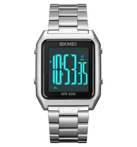 Чоловічий наручний годинник Skmei 1879 (Сріблястий) - фото 2