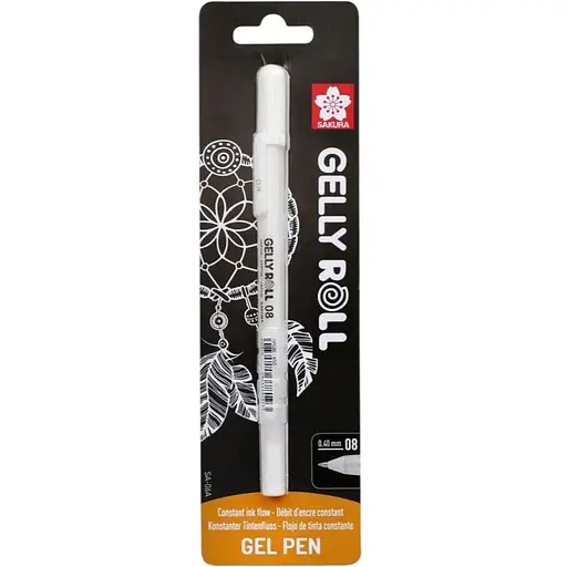 Ручка гелевая Sakura Gelly Roll Basic Medium 08 Белая - фото 1
