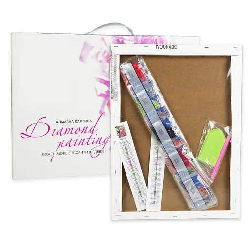 Алмазная мозаика Strateg ПРЕМИУМ Ретро дорога размером 30х40 см (HEG86033) - фото 2