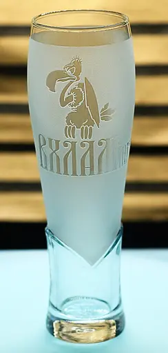 Скляний пивний келих 440мл з гравіюванням ВХЛАМІНГО кумедний кухоль подарунок для чоловіків друзів колег - фото 1