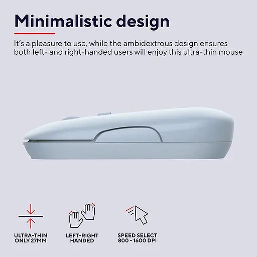 Trust Миша Puck Rechargeable Ultra-Thin BT WL Silent Blue - фото 9