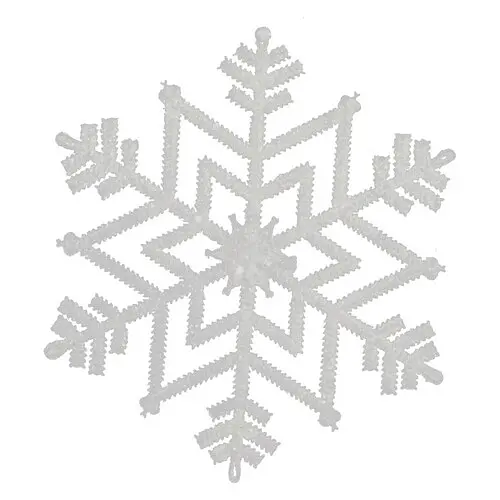 Снежинка с блестками 25 см - фото 2