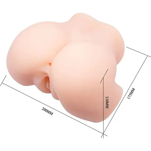 Мастурбатор з подвійною вібрацією і двома входами Crazy Bull-Veronica Dual Vagina and Anal, BM - 00900T72ZK, Телесный - фото 10