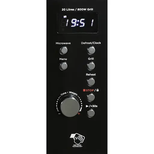 Микроволновая печь AIWA NAMICOOK CRYSTAL20 MW-202DG BK 20л/700Вт/гриль/ Child LOCK/черная - фото 5