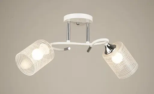 Люстра стельова Sirius B N4523/2 WT+CH на 2 плафони