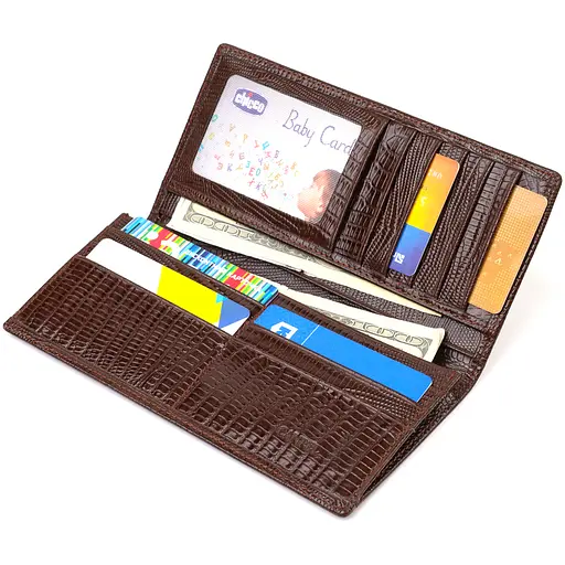 Мужской кожаный кошелек Canpellini 9.2х18.8х1 см acs0025605 - фото 5