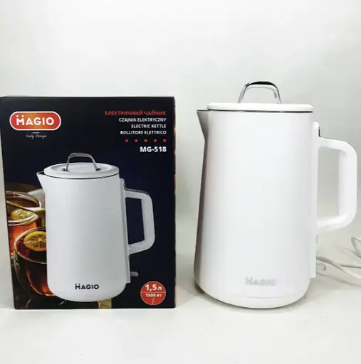 Электрочайник термос MAGIO MG-518 1,5 л цельно литой1500 Вт Белый - фото 5