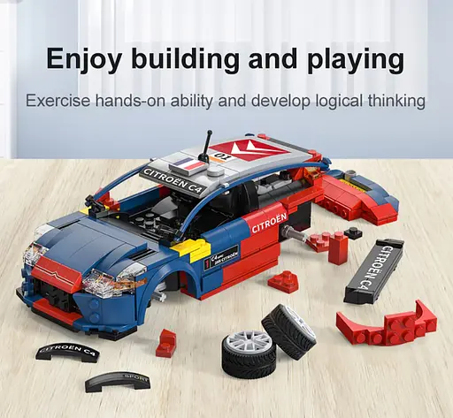 Конструктор детский на радиоуправлении CADA 2008 Citroen C4 WRC  гонка 329 деталей  - фото 5