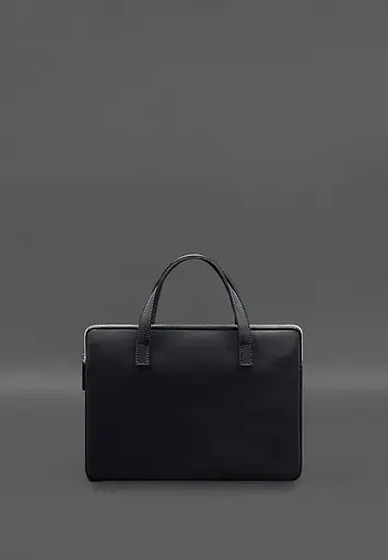 Кожаный чехол BlankNote с ручками для ноутбука 13 дюйм Черный - фото 2