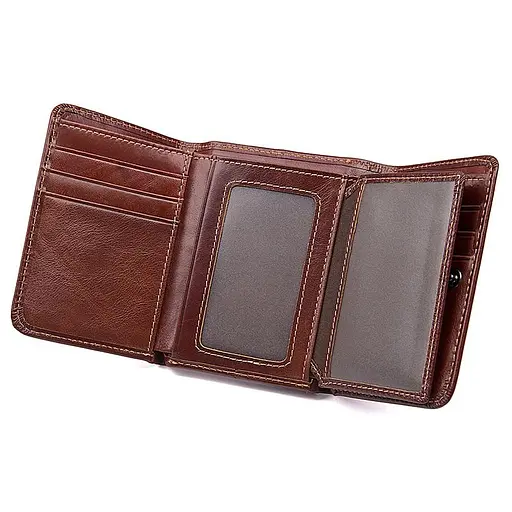 Мужской кожаный кошелек Vintage 11x8 см acs0018167 - фото 6