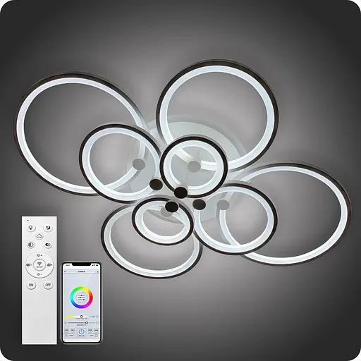 Люстра світлодіодна 517 Light 3color з пультом 196Вт Білий (01021) - фото 1