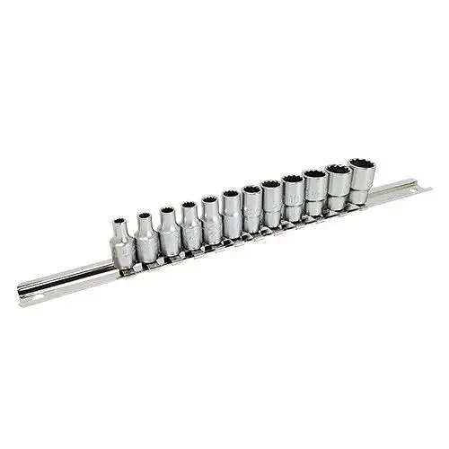 Комплект головок на планці 12-гранні 1/4 12 од. 4-13 мм Toptul hoz0007625 - фото 1