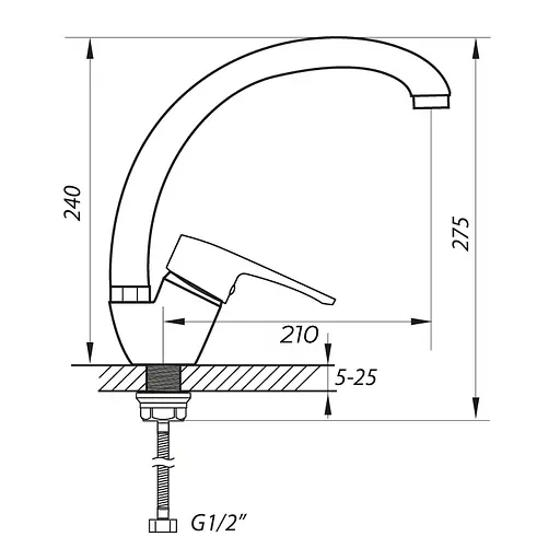 Змішувач для кухні Zerix PUD4 045 ZX2994 Хром - фото 3