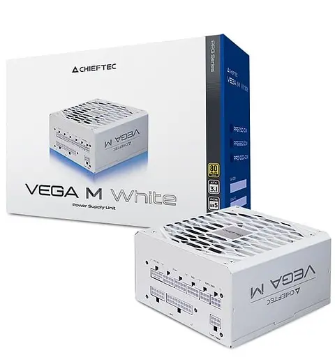Блок живлення Chieftec Vega M 750W ATX 3.1 80+ Gold White (PPG-750-CW) - фото 7