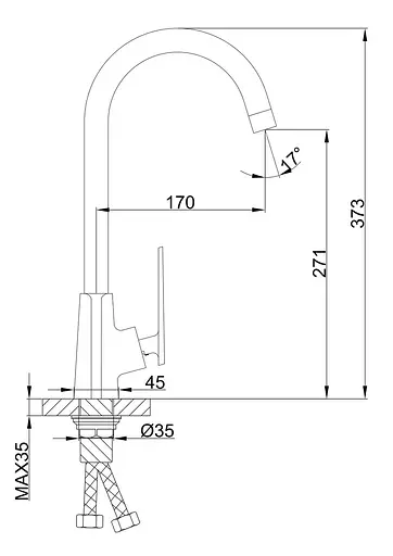 Змішувач для кухні Frap F4058 білий/хром - фото 4