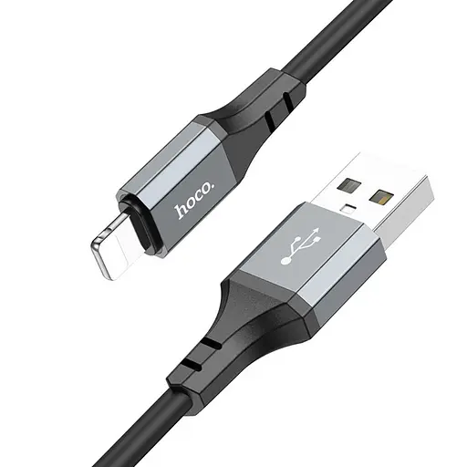 Кабель Hoco X86 USB to Lightning 1 м черный - фото 1