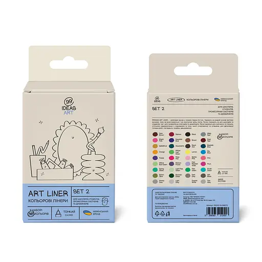 Набір кольорових лінерів, 36 кольорів, IDEA10-AL36SET2, 99IDEAS - фото 2