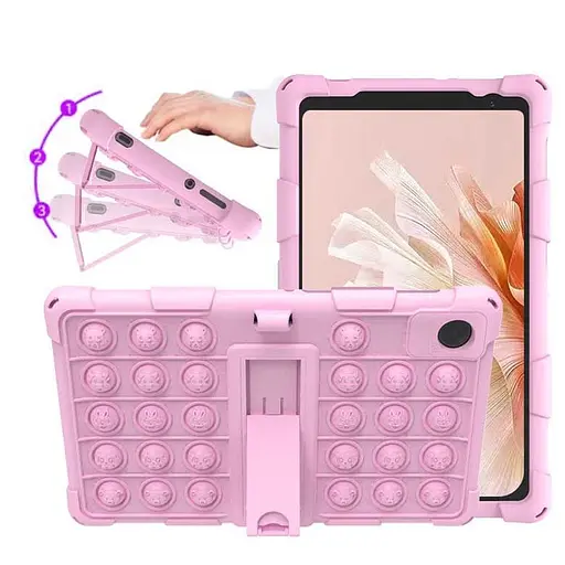 Чохол SoftGel Kids дитячий pop-it Samsung Galaxy Tab A9 SM X110 X115 X116 Світло-рожевий - фото 2