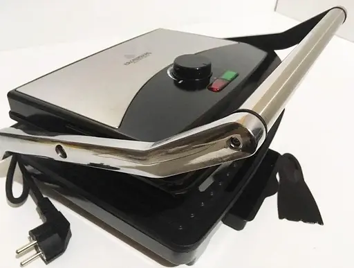 Электроприжимной гриль Crownberg CB-1067 антипригарное покрытие лоток для жира 2000 Вт - фото 4