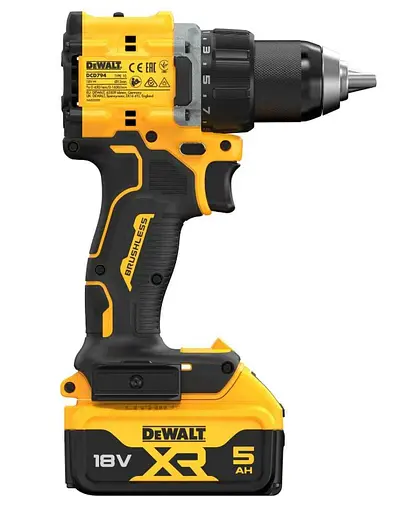 Дриль-шуруповерт DeWalt акумуляторний безщітковий з АКБ та ЗП DCD794P2T - фото 4