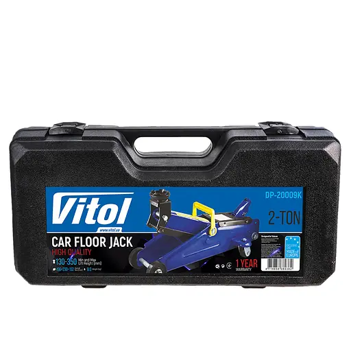 Домкрат гідравлічний підкатний Vitol 2т 135-335 мм 9 кг кейс (DP-20009K) - фото 5
