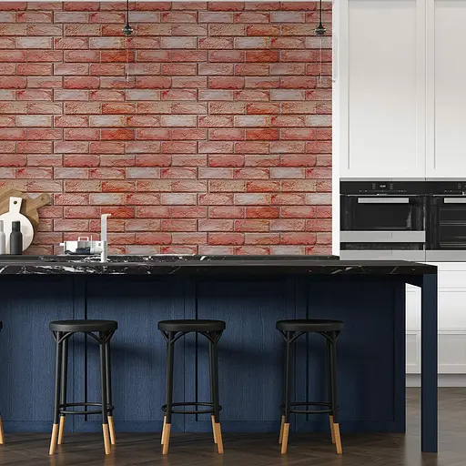 Декоративный ПВХ панель 960х480х4мм Коричнево-розовый кирпич SW-00001426 - фото 6