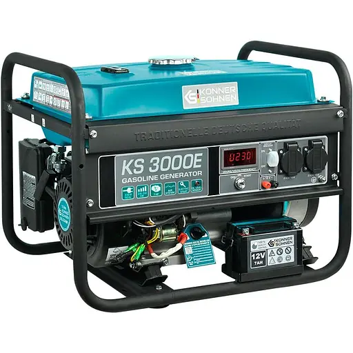 Генератор Синхронний KonnerSohnen KS 3000E, 230В, 3.0кВт, електростартер, 46.1кг / 2600 Вт / Бензин (KS3000E) - фото 1