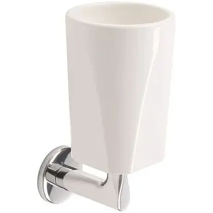 Склянка Stilhaus Liz настінна хром LZ1008 білий - фото 1