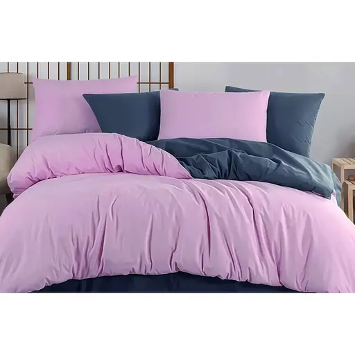 Комплект постільної білизни Versailles VS-BS2.5-203 євро сатин рожево-синій (147074)