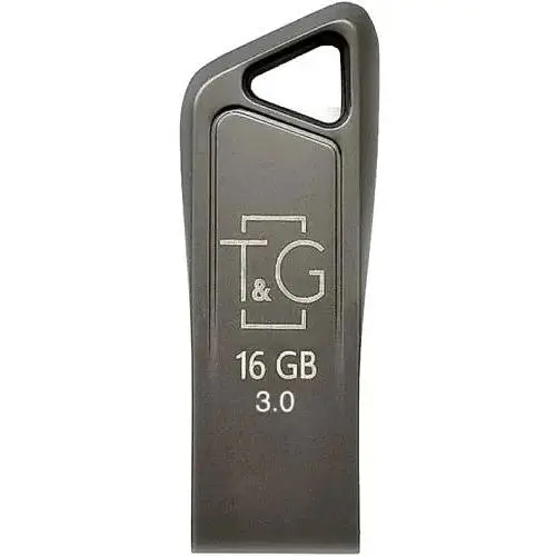 Флеш накопитель USB 16Gb T&G Metal TG114 серебристый USB 3.0 (TG114BK-16G3.0) - фото 1