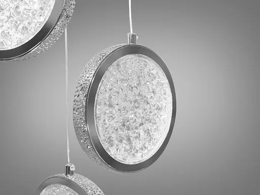 Каскадна світлодіодна люстра для холу потужнстю 66W, колір хром - фото 4